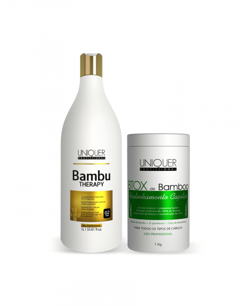 Combo Liso Absoluto Bambu Therapy + Btox de Bamboo Uniquer - a