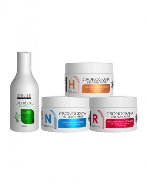 Cronograma Intensive Repair 3 passos 300g + Shampoo Bamboo | Loja