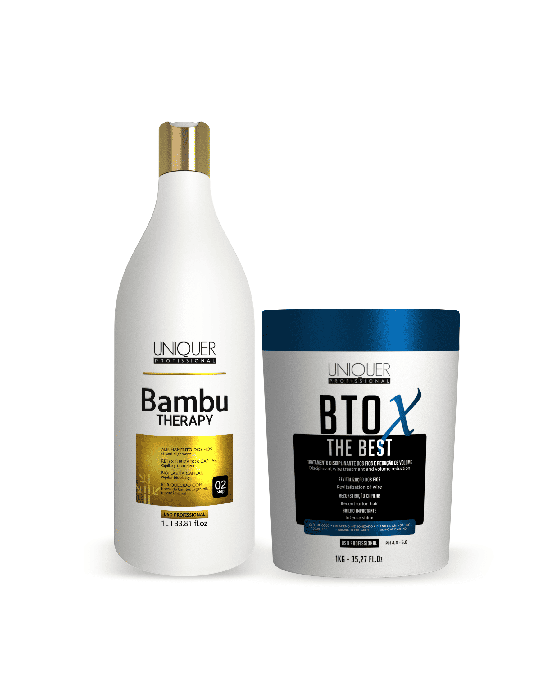 Combo Liso Absoluto Bambu Therapy 1L + Btox The Best Org - Loja