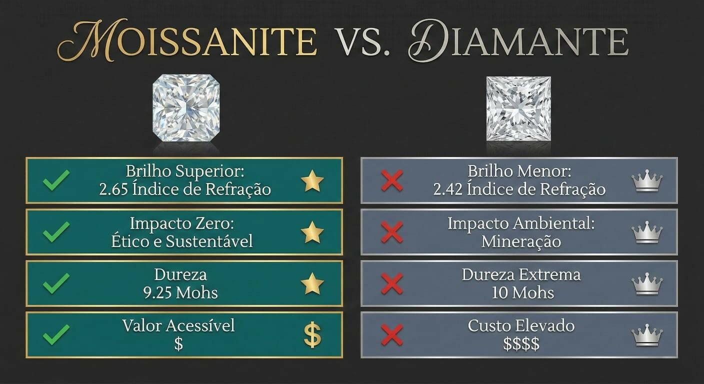Moissanite vs. Diamante