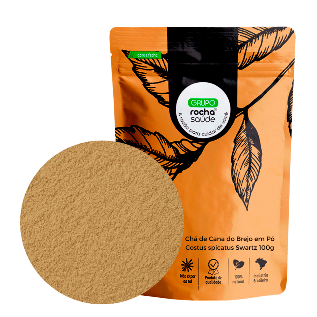 Chá de Cana do Brejo em Pó Costus spicatus Swartz 100g - a partir