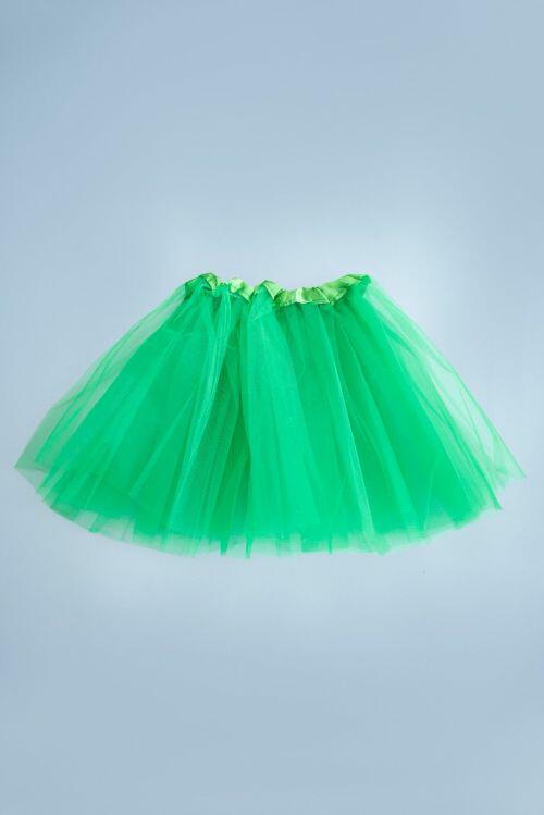 Gonna TUTU Verde Fluorescente Per Donna - Costume Danza, Balletto, Anni 80, Fata O Gallina - Taglia Unica Stylex Party