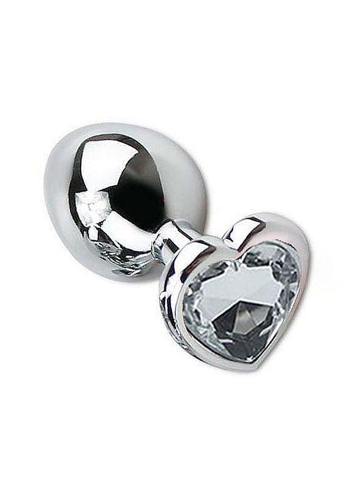 PLUG ANAL COM CRISTAL FORMATO CORAO TAMANHO P PLUG ANAL COM CRISTAL FORMATO CORAO TAMANHO P