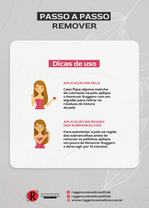 Removedor De Coloração Remover Ruggero Cosméticos- 120ml