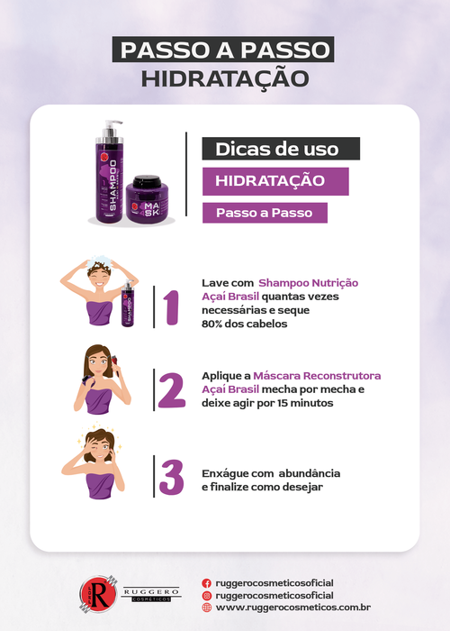 Shampoo Açaí Brasil Ruggero Cosméticos-500ML