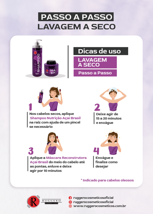 Shampoo Açaí Brasil Ruggero Cosméticos-500ML