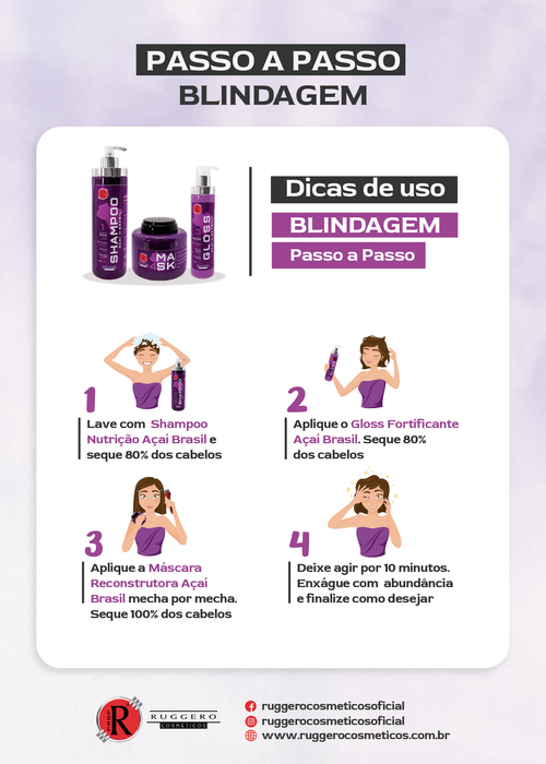 Shampoo Açaí Brasil Ruggero Cosméticos-500ML