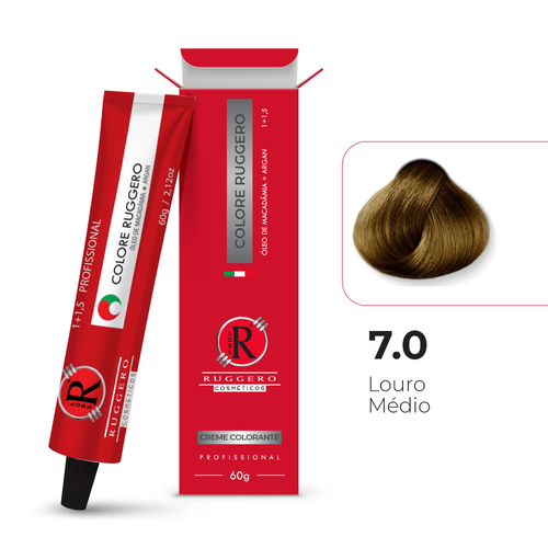 Colore 7.0 - Louro Médio Ruggero Cosméticos- 60g