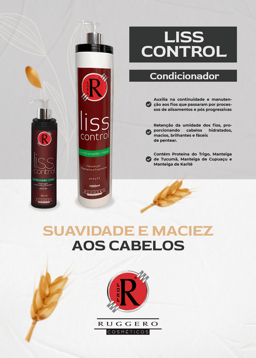 Condicionador Liss Control Ruggero Cosméticos - 1L