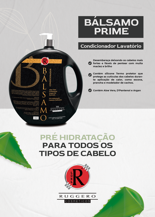 Condicionador Lavatório Bálsamo Prime Ruggero Cosméticos-2,5L