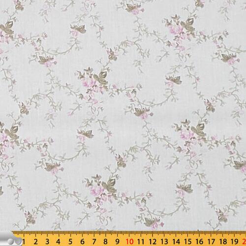 TRICOLINE FLOR MEDIO VERMELHA COM RAMOS CLAROS FUNDO CREME