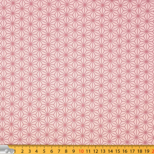 Tricoline Oriente Geométrico Rosa Fundo Rosa