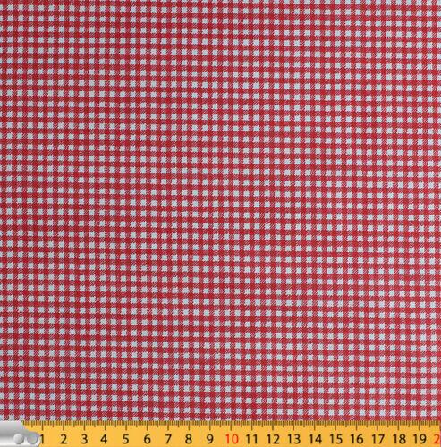 TRICOLINE MISTO XADREZ PEQUENO VERMELHO E BRANCO