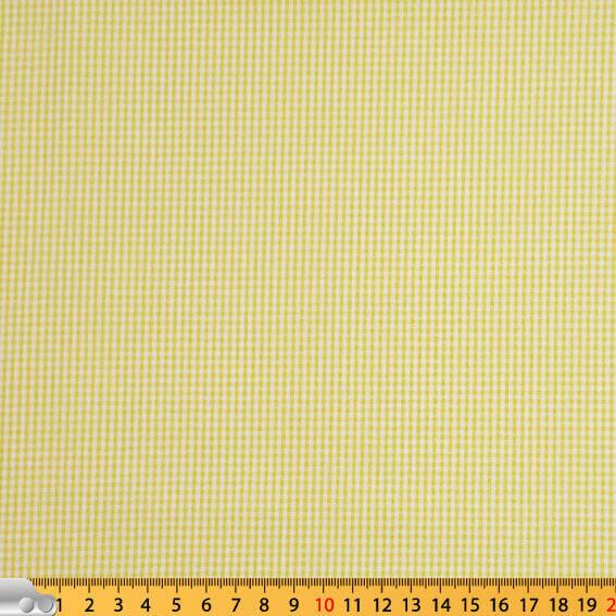 Tecido Tricoline Fio Tinto - Xadrez Amarelo 8mm - 50cm X150cm