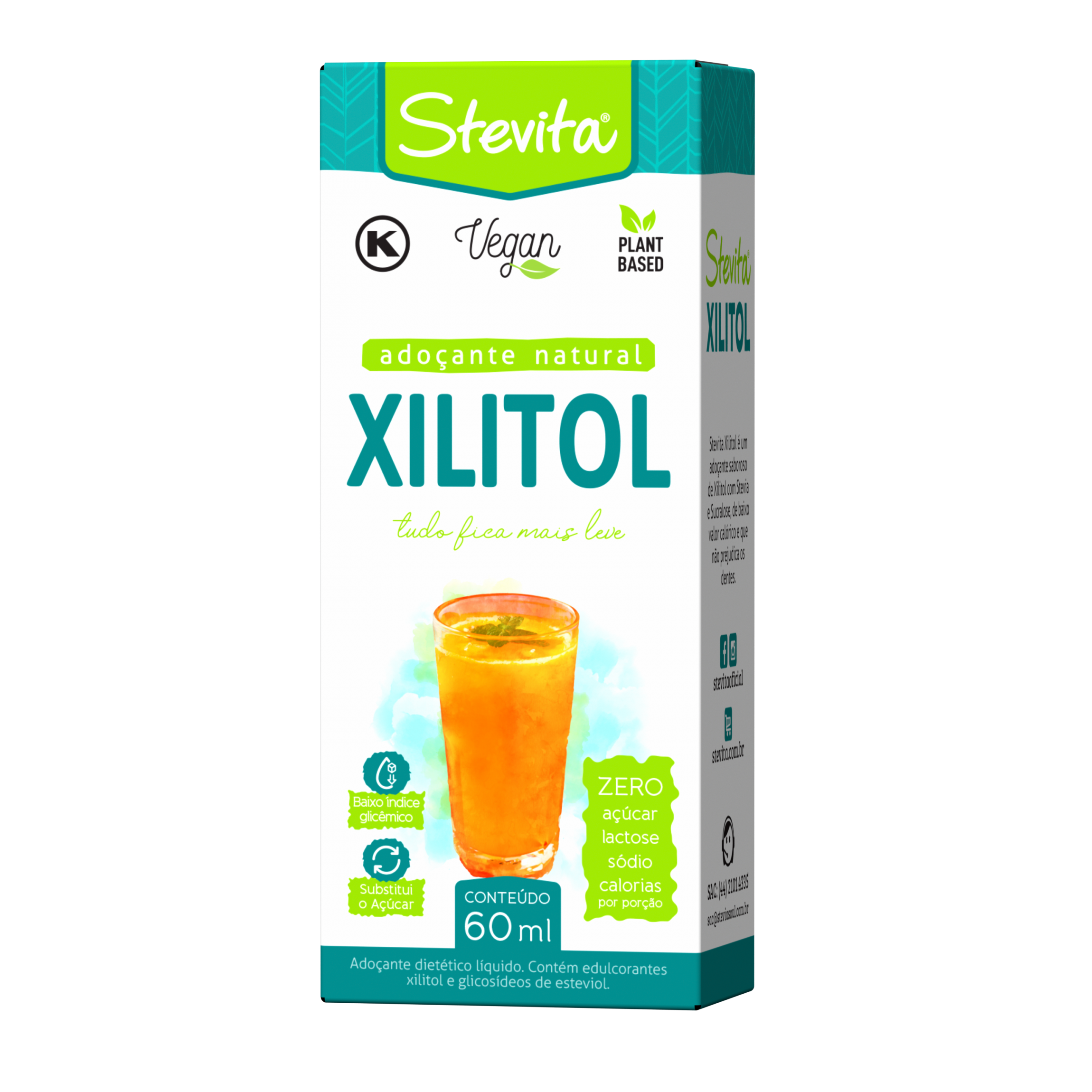 Comprar Adoçante Stevita Xilitol com Stevia - Líquido 60ml - R$19,29