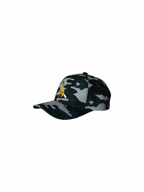 Boné Camuflado Cinza Bordado