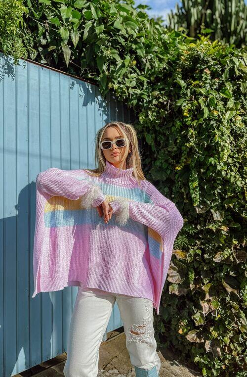Poncho Algodão Doce Com Plumas