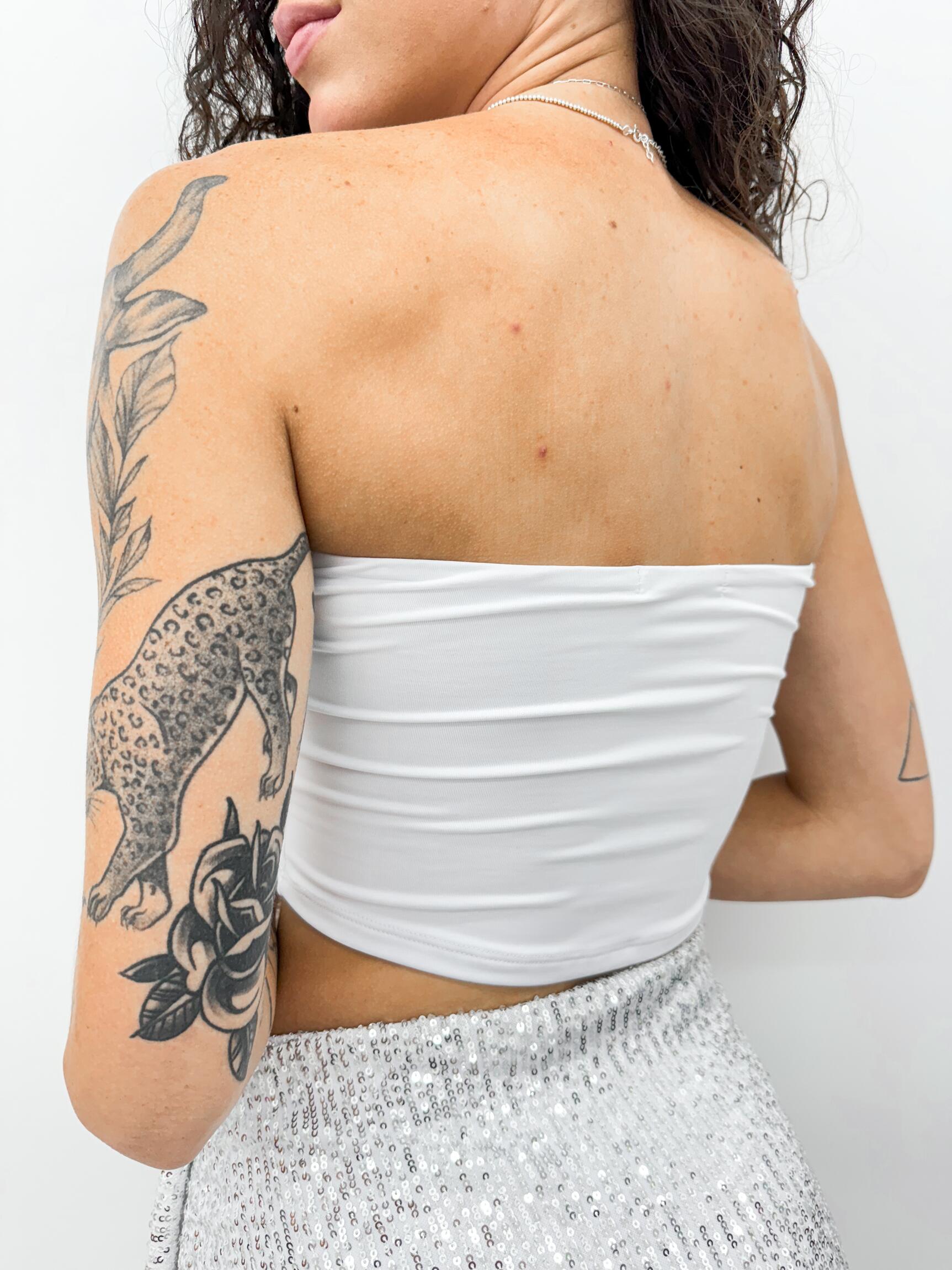 Comprar top faixa midi | branco