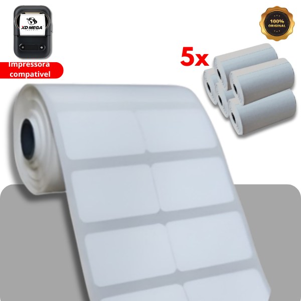 Comprar 5 rolos etiqueta 15x25 dupla para impressoras XD-210 PT260