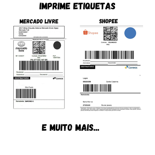 Impressora Térmica para etiqueta adesiva até 100mm USB