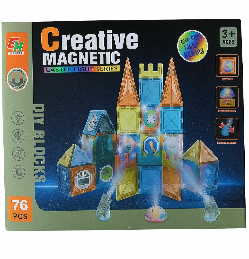 Juego Bloques Magnéticos 142 Pcs Con Luz Construcción - El Rey Del