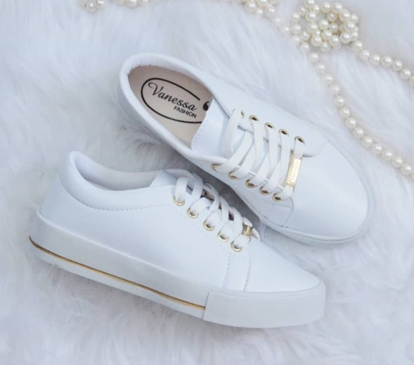 Tênis Feminino Casual Liso 1006 Branco