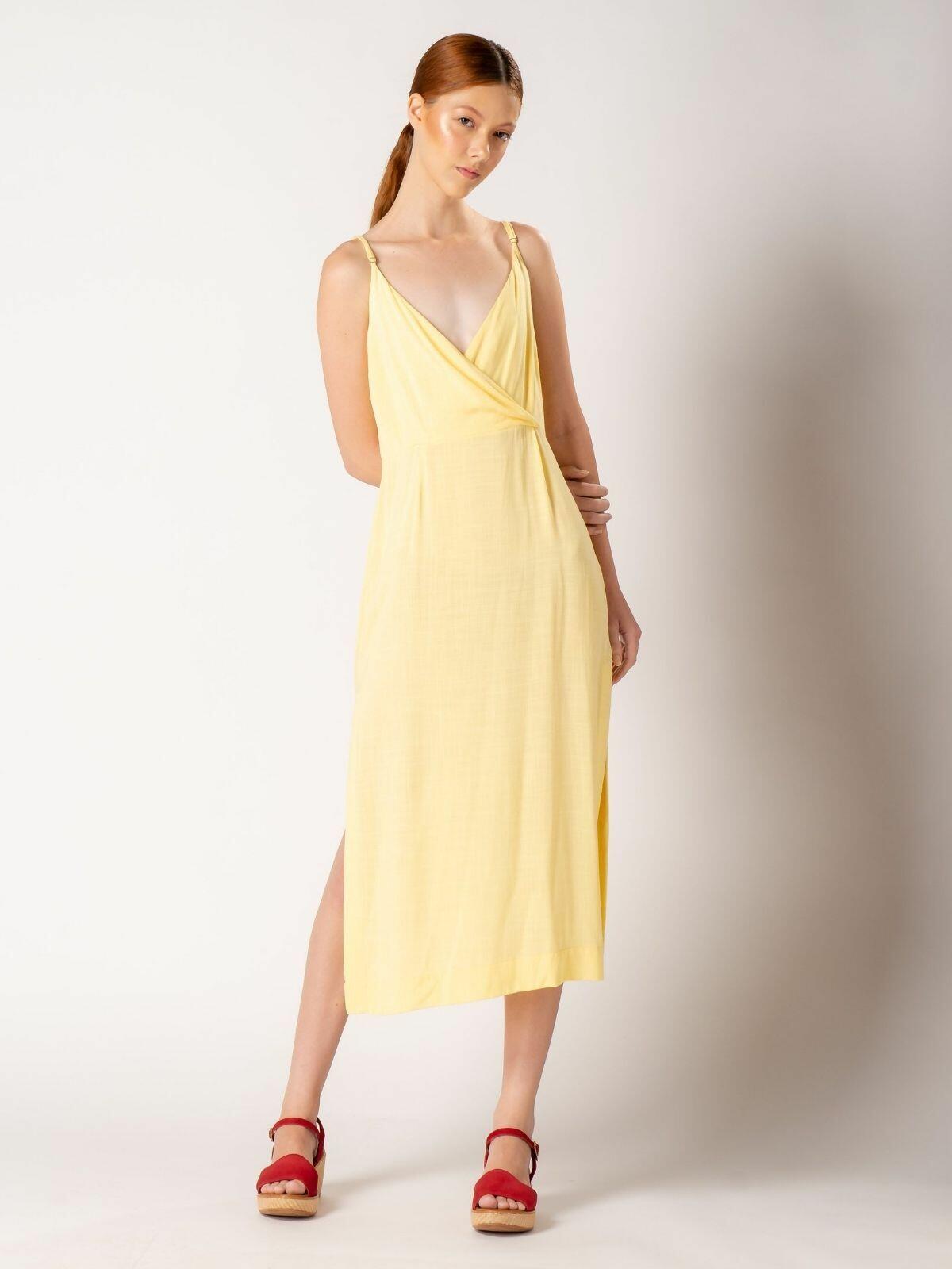 vestido pacific amarelo