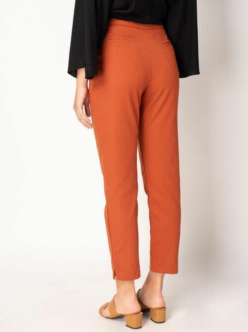 calça eco linho caramel
