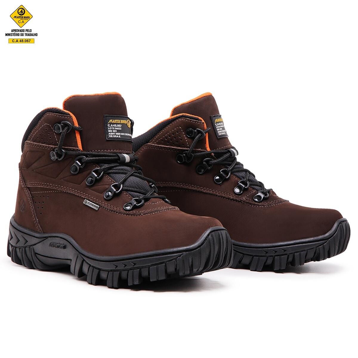 フリージア Comprar Bota 7066 com C.A Café/Laranja Bootpillar Confort Plus