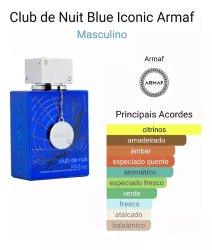 Comprar Perfume Club De Nuit Blue Iconic - Armaf - Masculino - Eau de Parfum - 105 ML - a partir de R$473,00 - Mr Parfum