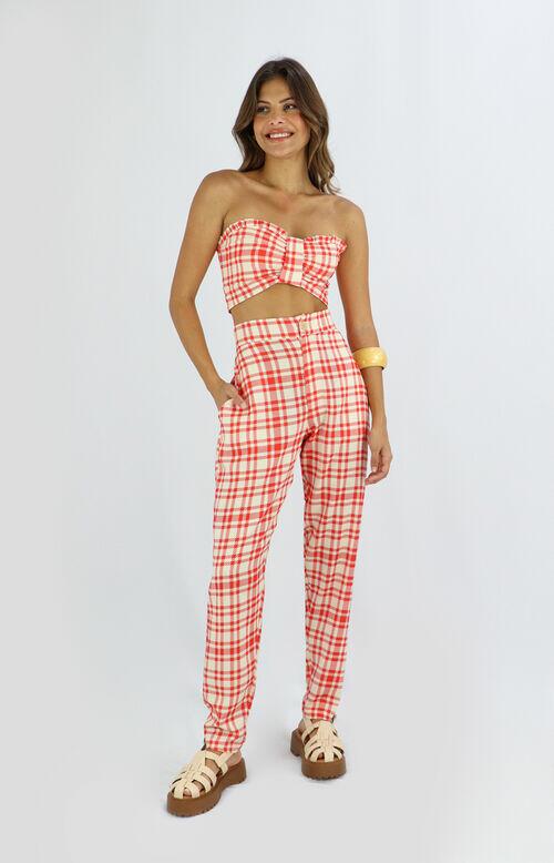 CALÇA CENOURA XADREZ