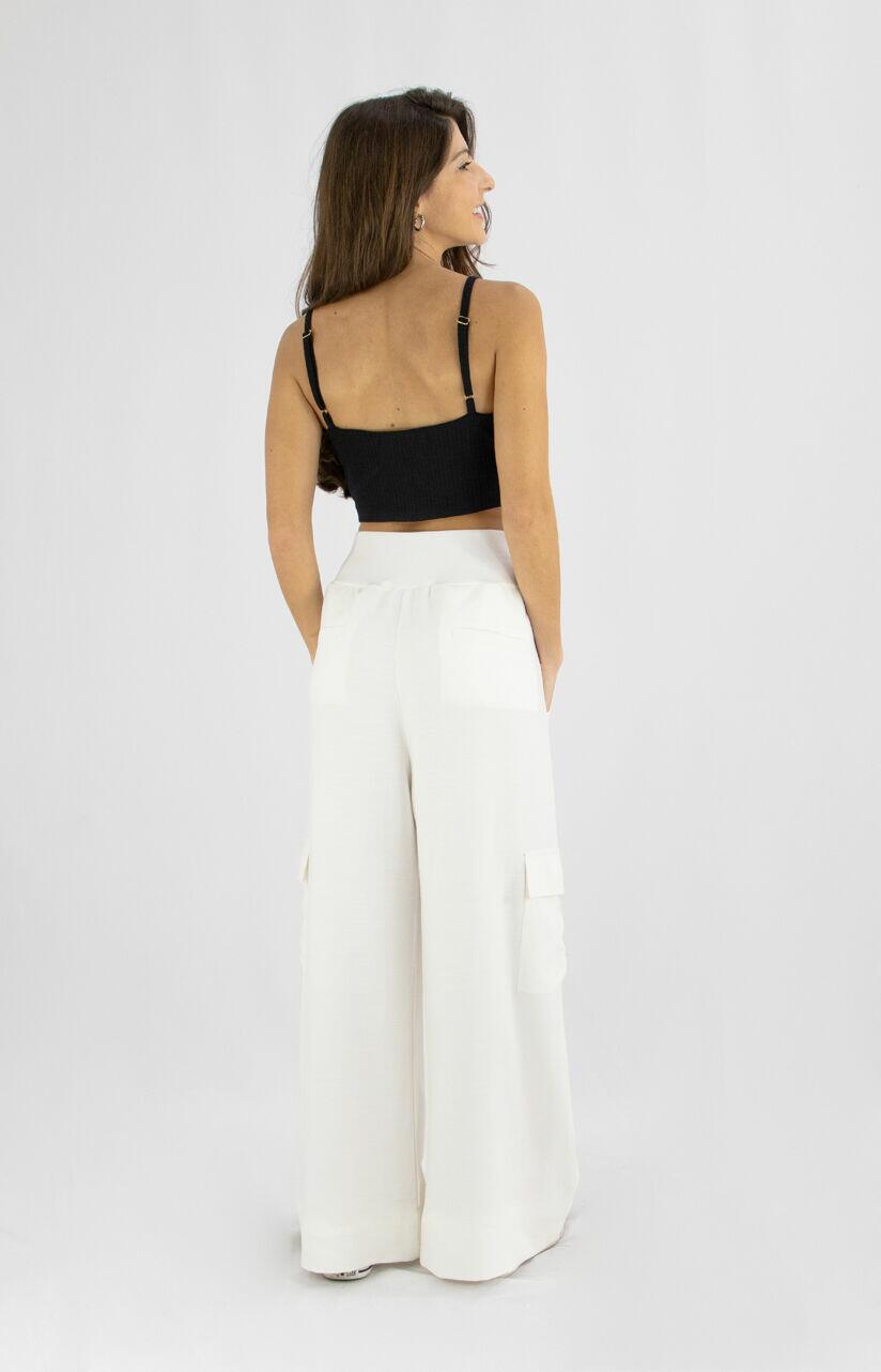 CALÇA RIB COM BOLSO