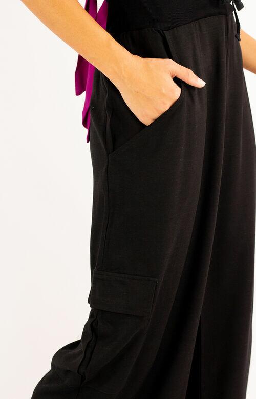 CALÇA RIB COM BOLSO