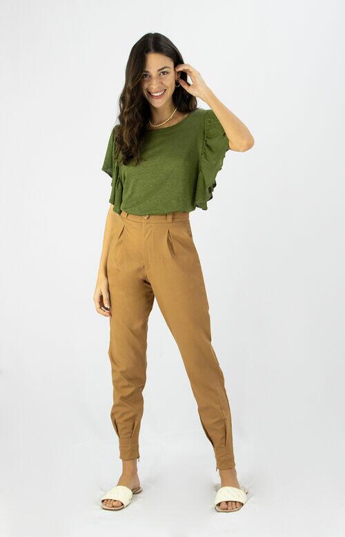 #CALÇA CARROT CARAMELO