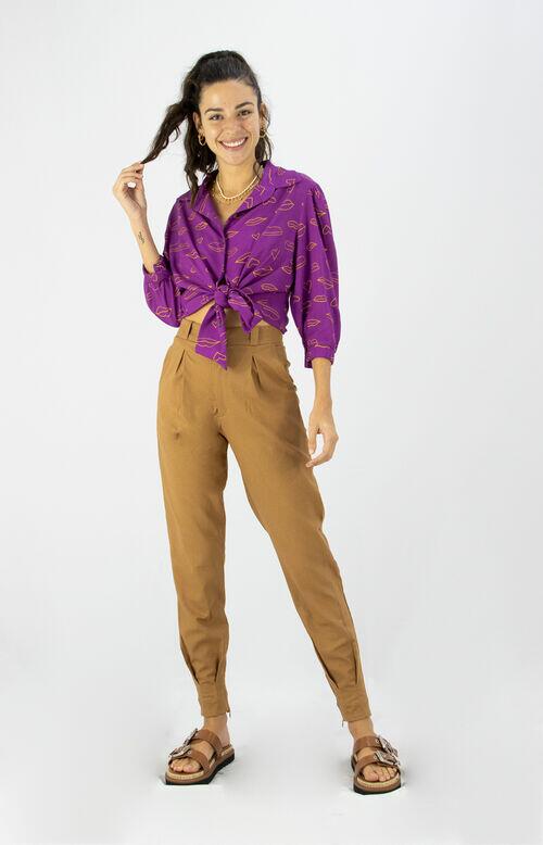 #CALÇA CARROT CARAMELO