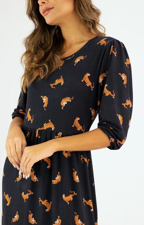 VESTIDO MANGA ONÇA