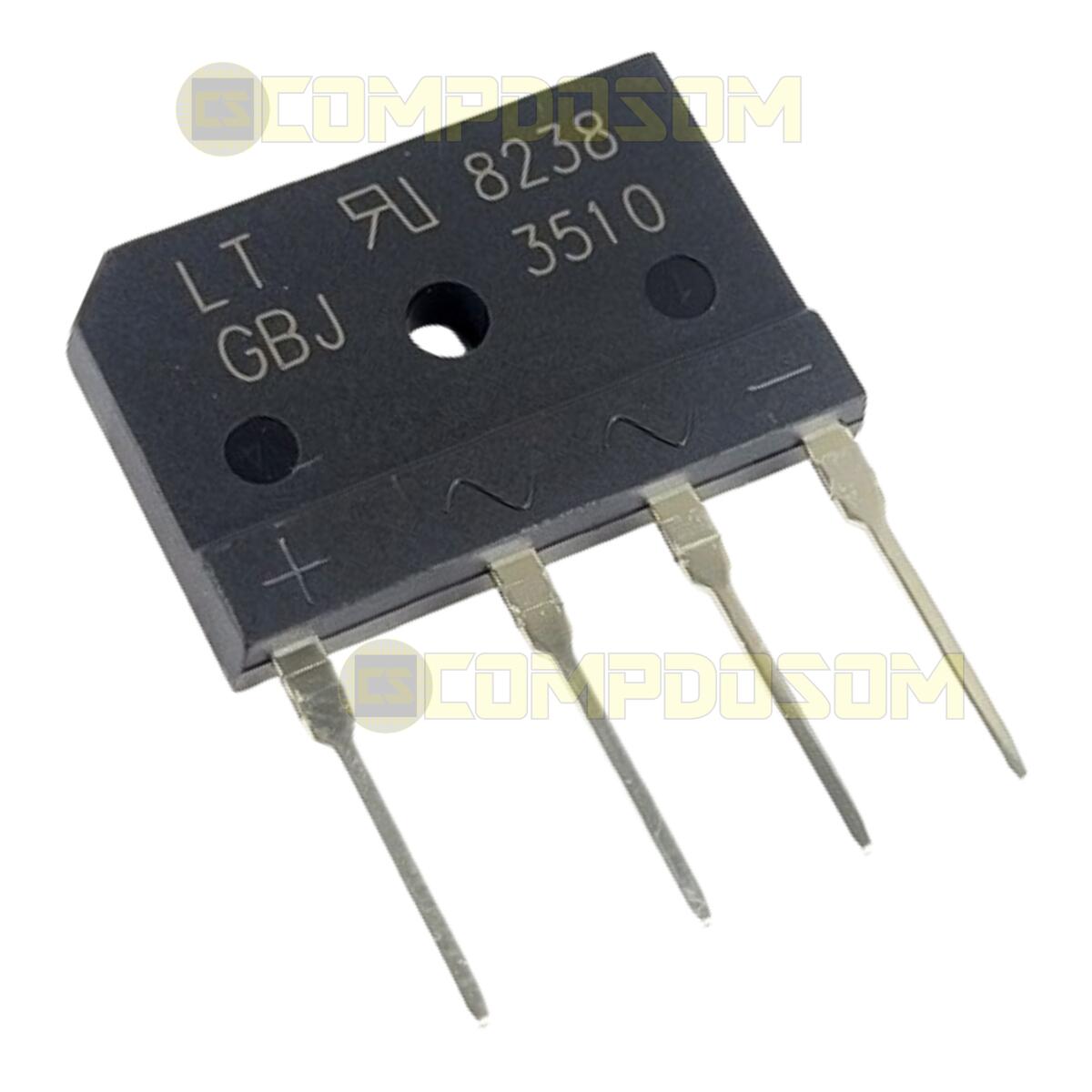 Lotto Di 2 Ponti Raddrizzatori GBJ3510 – 35A 1000V – Serie GBJ – HY Electronic Corp