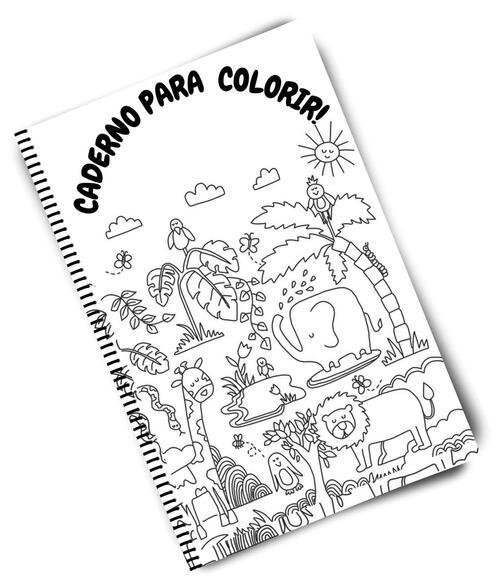 Caderno de Desenho Para Colorir Infantil 1uni - a partir de R$23,51