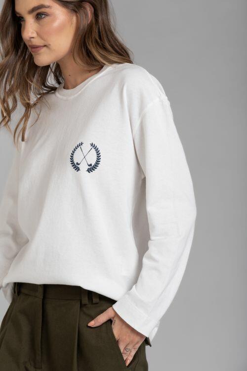 Comprar T SHIRT ML GOLF OFF WHITE SILK MARINHO - R$134,39 - By