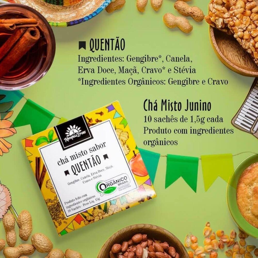 Comprar Quentão Orgânico 10 sachês sem álcool Gengibre Canela Maçã ...