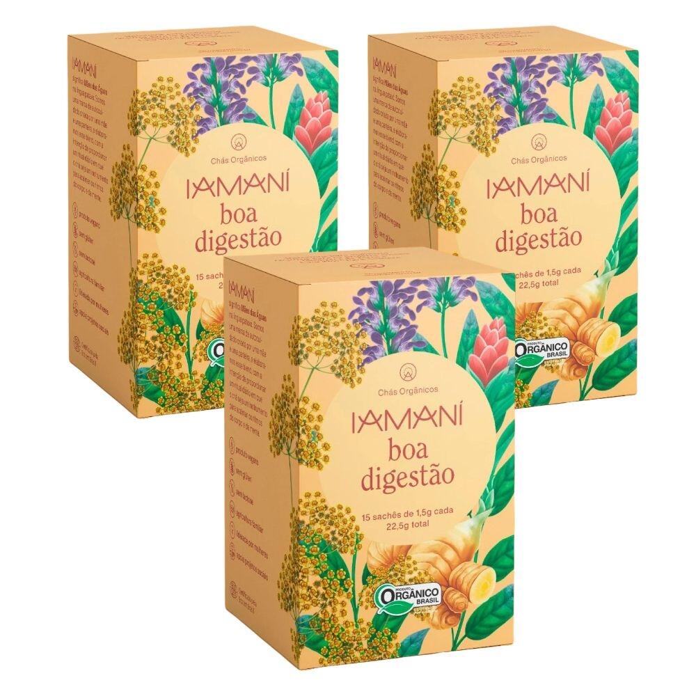 Comprar Kit Chá Leveza Super Flora Boa Digestão Iamaní Orgânico 45 sachês