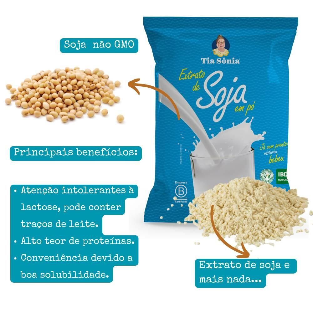Comprar Extrato Leite de Soja Pó Vegano Solúvel 200g Tia Sônia