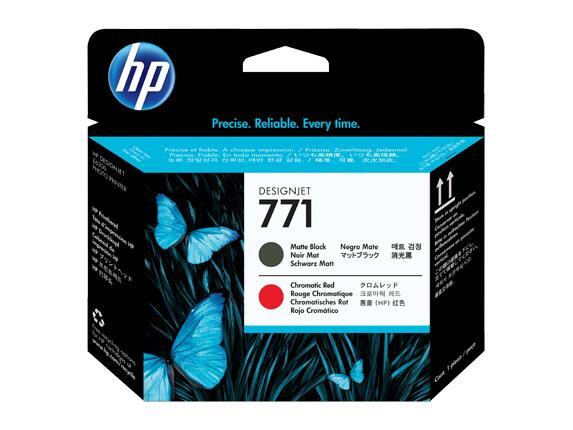 Comprar Cabecote HP 771 Preto Fosco e Vermelho Cromatico - CE017A