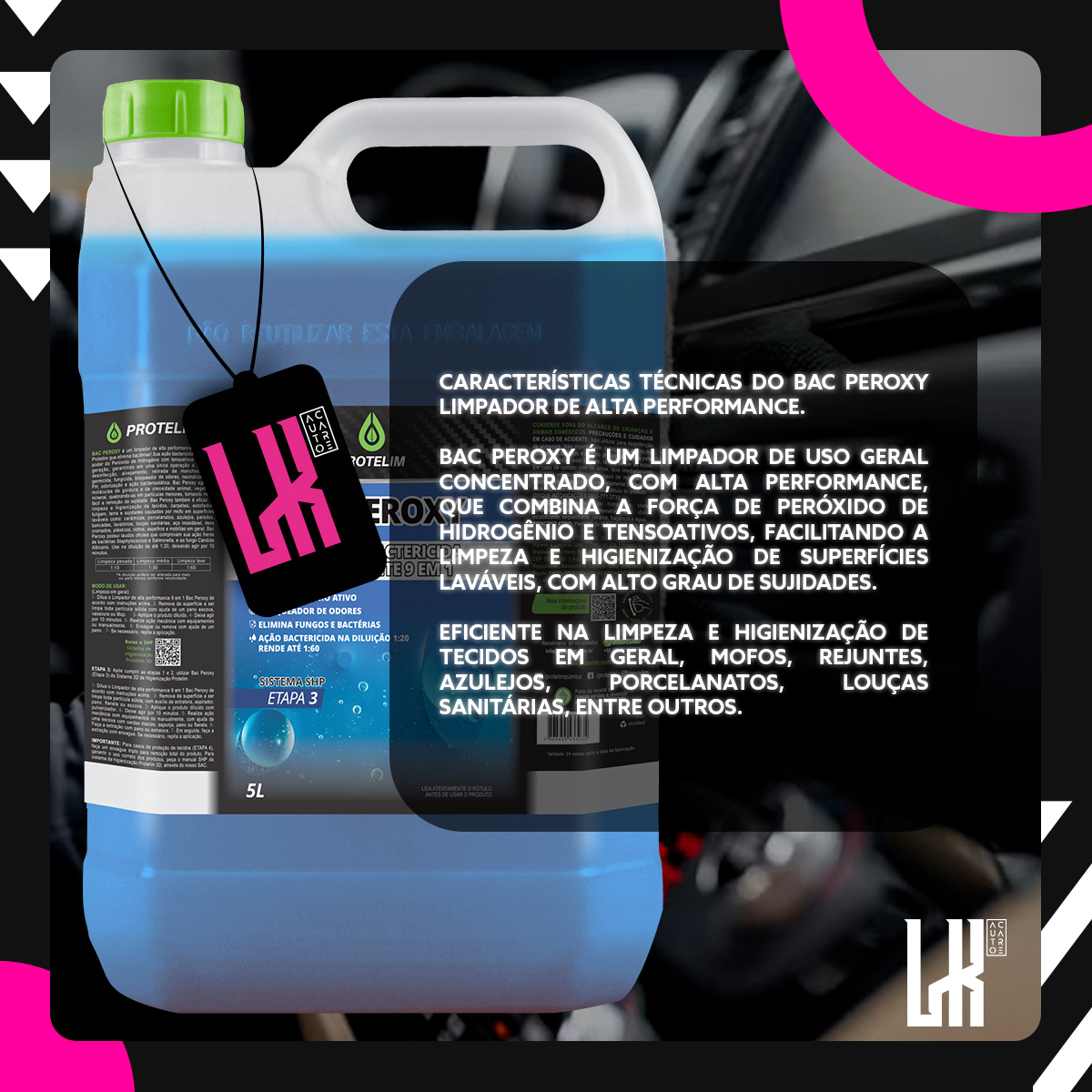 BAC PEROXY 5L PROTELIM LIMPADOR 9 EM 1 BACTERICÍDA TIRA ODOR - a partir ...