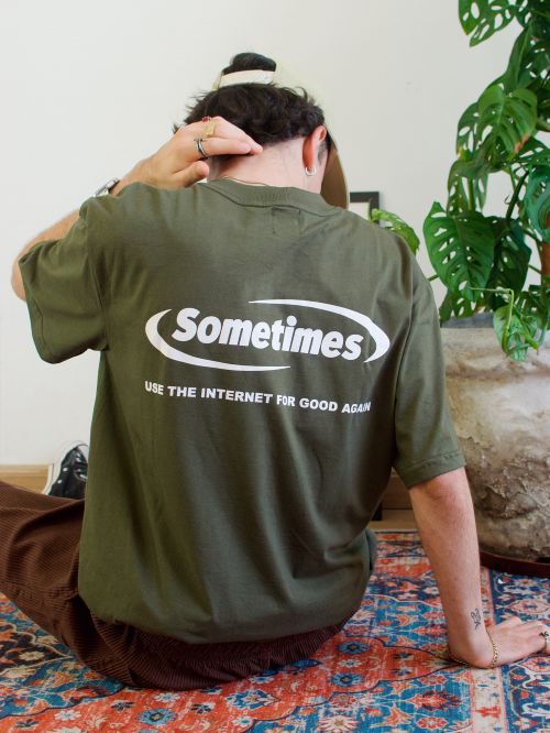 Always Do What You Should Do / ボトム/L/コットン/GRN Comprar Camiseta Boxy Verde Good Again - Sometimes Online