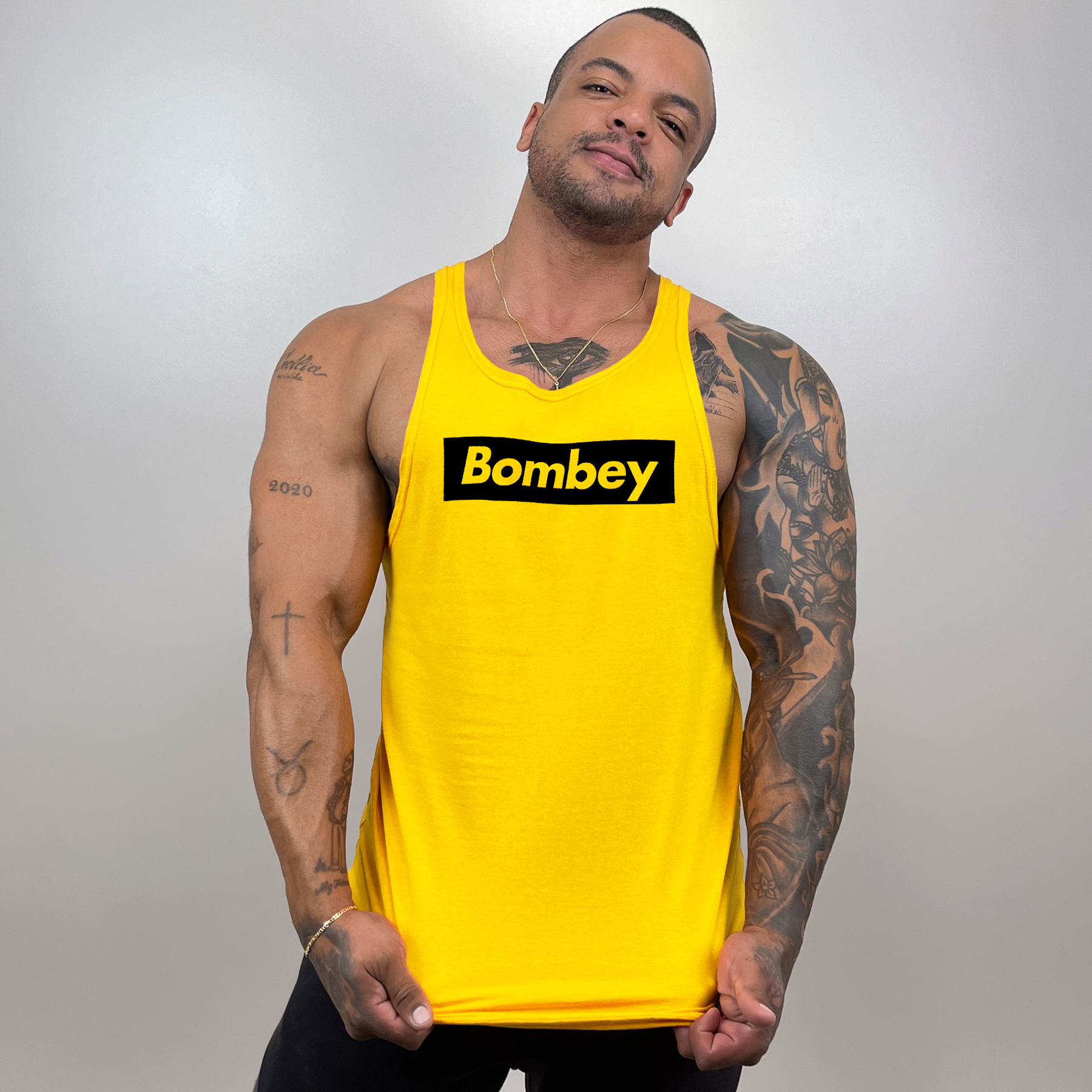 Comprar Regata Masculina Cavada em Algodão com Estampa Bombey