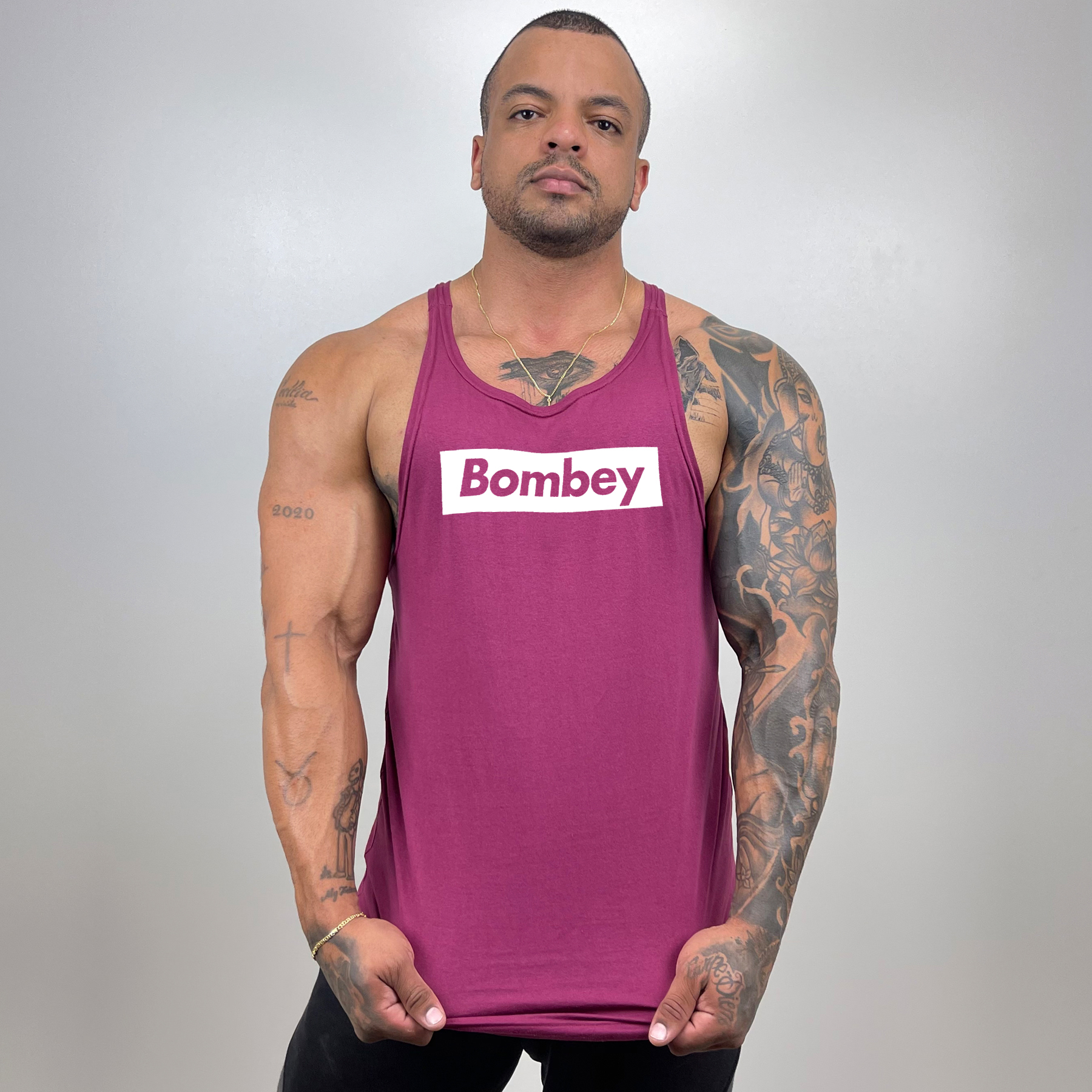 Comprar Regata Masculina Cavada em Algodão com Estampa Bombey
