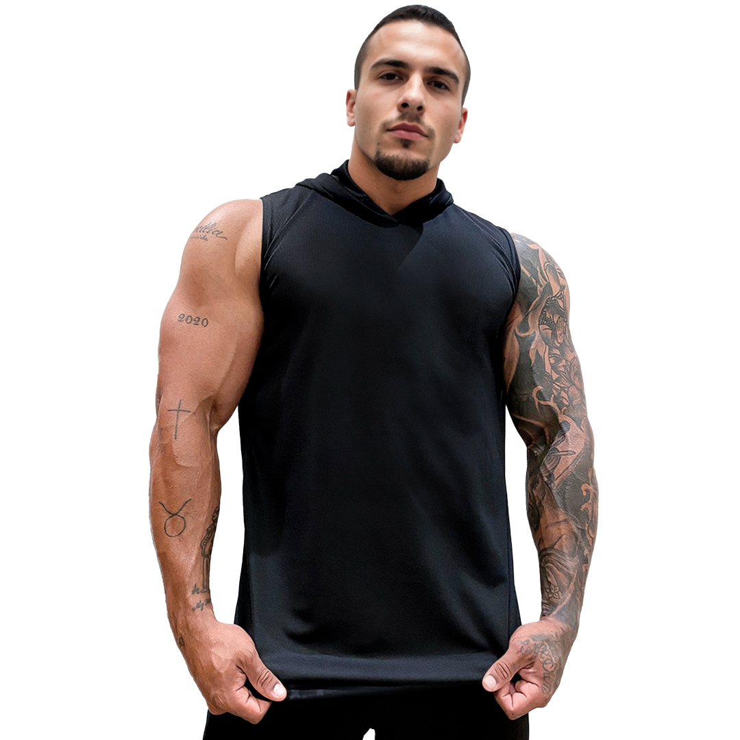 Regata Masculina Com Capuz Dry Fit Lisa Bombey