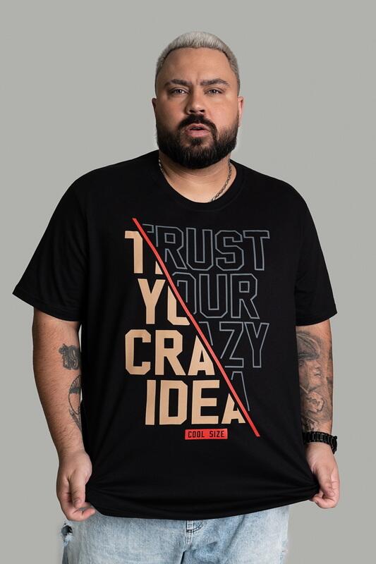 Comprar Camiseta Crazy Idea - Cool Size | Moda Plus Size Masculina