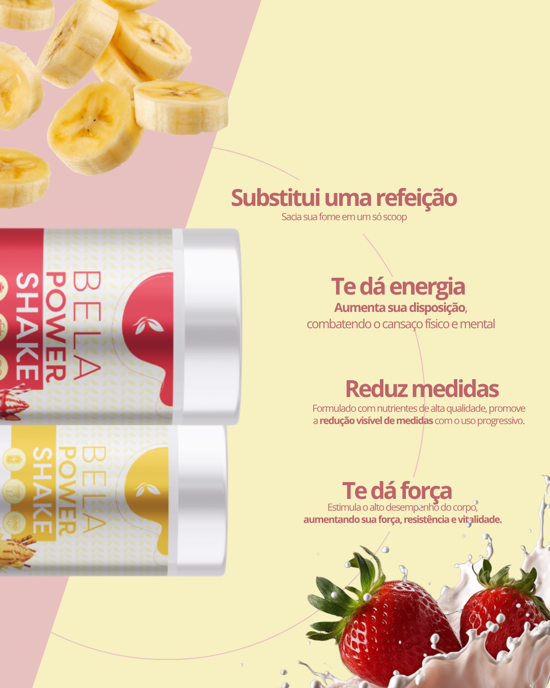 Bela Power Shake Banana Substituto de Refeição Proteico - R$189,99